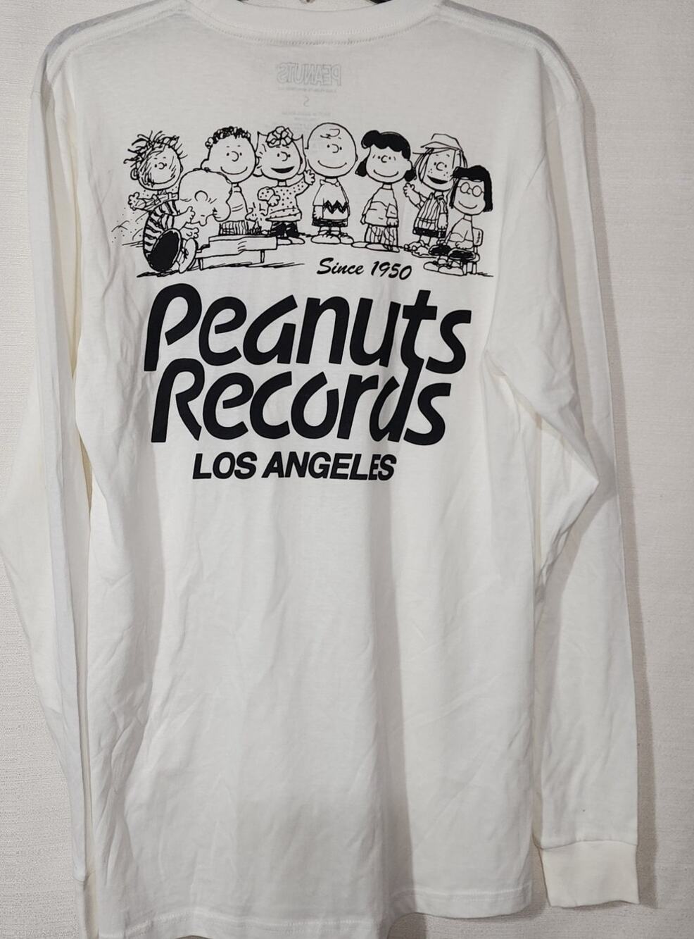 Snoopy Peanuts records Los Angels men's small long sleeve shirt